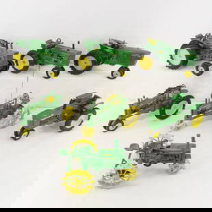 7 1/16 Scale Die Cast John Deere Tractors: 7 1/16 Scale Die Cast John Deere Tractors - All 1/16 Scale, No Boxes - John Deere Diesel, Ertl Model 70, Ertl 3010, Ertl General Purpose, Ertl Model A, Ertl General Purpose Wide Tread, Unmarked Made i