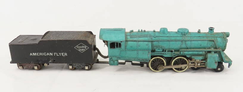 American Flyer Locomotive Steam Engine & Coal Car: American Flyer Locomotive Steam Engine & Coal Car - Please ask questions and read terms & conditions before bidding.