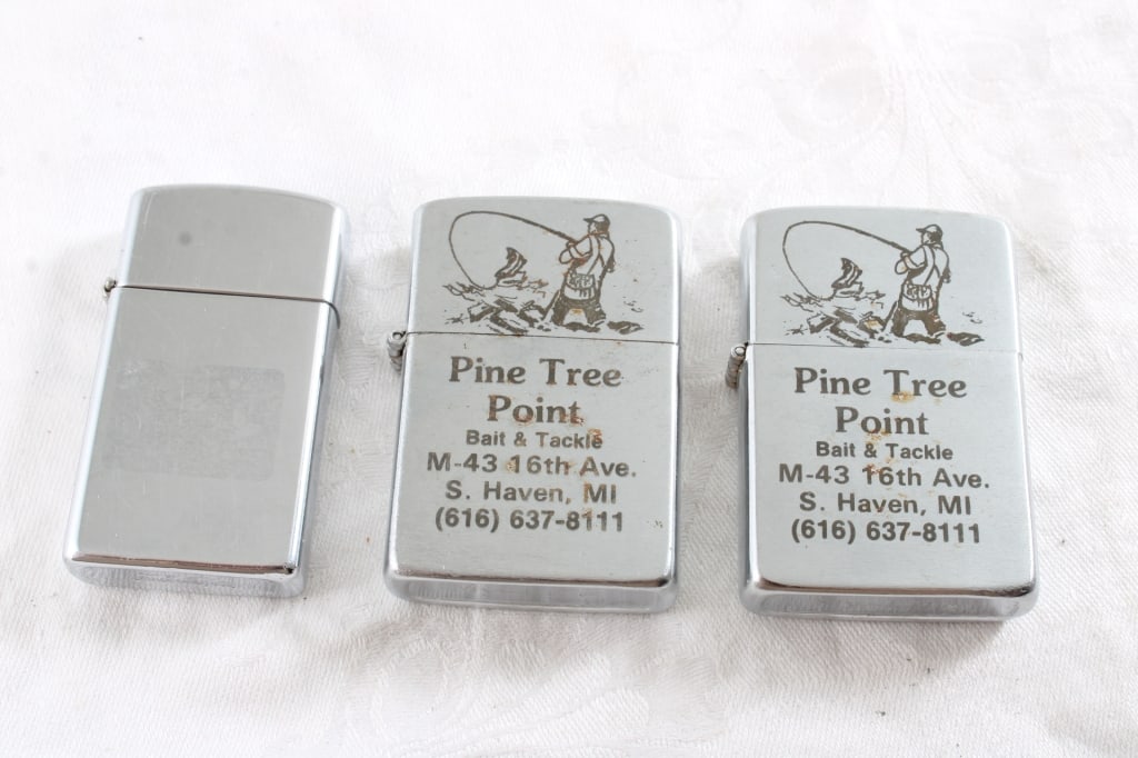 1981 Zippo Lighter, 2 MY-LITE Advertising Lighters (1 of 9)