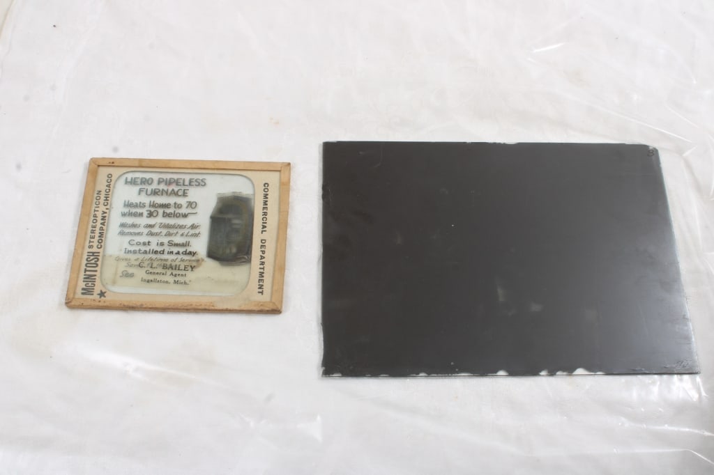 Glass Plate Negative & Magic Lantern Adv. Slide (1 of 8)