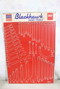 Blackhawk Hand Tools Store Display Sign NOS: Blackhawk Hand Tools Store Display Sign NOS - New/Old Stock in original Box this vintage display sign measures 24" x 36". As pictured. Please ask questions & read terms and conditions before bidding.