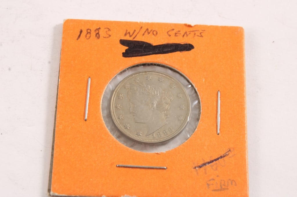 1883 No Cent U S Liberty Head V Nickle Coin (1 of 3)