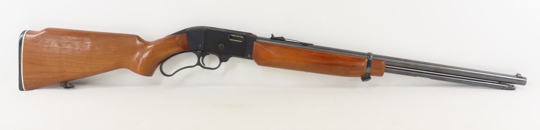 Western Field Model 865A .22 S,L,LR Rifle: Western Field Model 865A .22 S,L,LR Rifle - SN# 149834, also has electro penciled number, lever action, tube feed, 20" barrel with front & rear sights, wood forearm and pistol grip stock with plastic