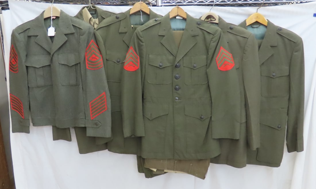 6 US Marine Jackets with Patches & 4 pants (1 of 15)