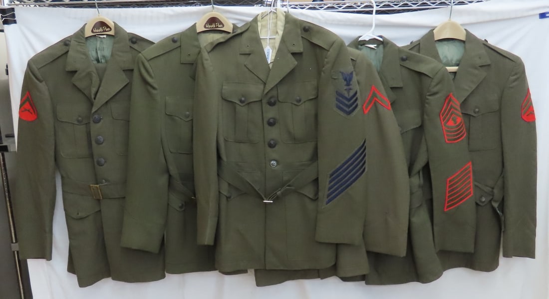 6 US Marine Jackets with Patches & Belts (1 of 14)