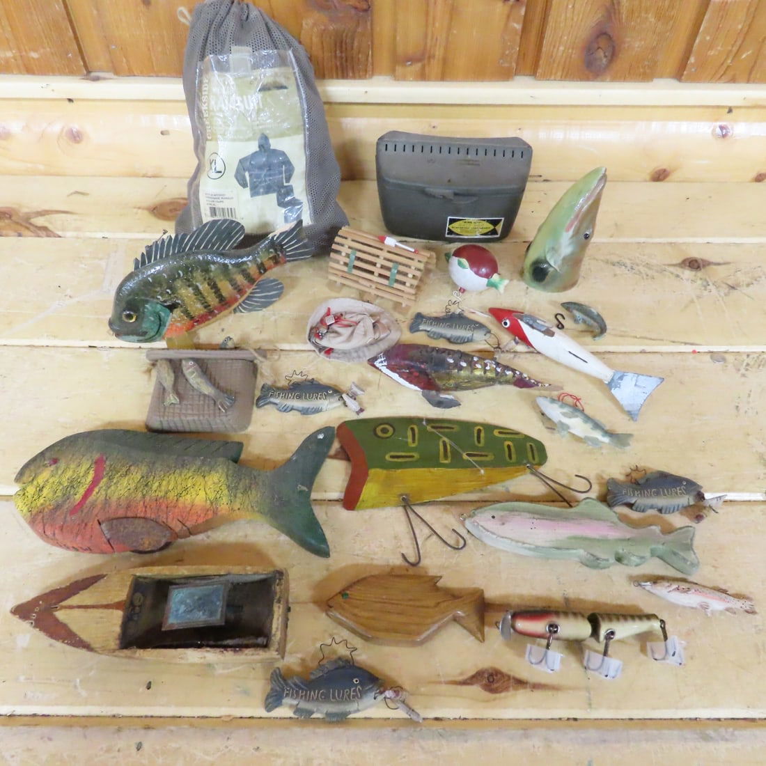 Fishing Related Folk Art, Bait Box & More (1 of 18)