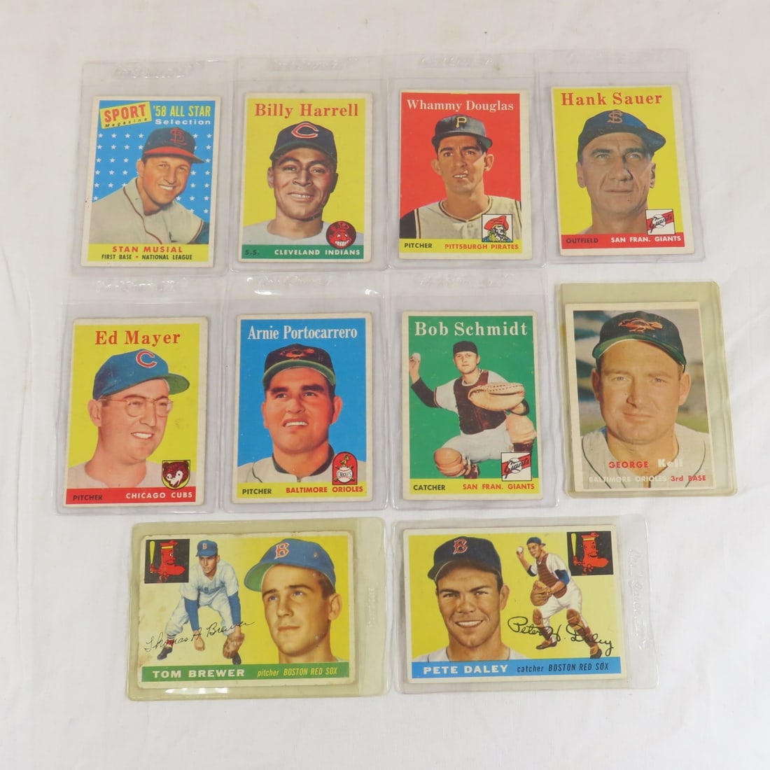 10 1955-1958 Topps Baseball Cards (1 of 11)