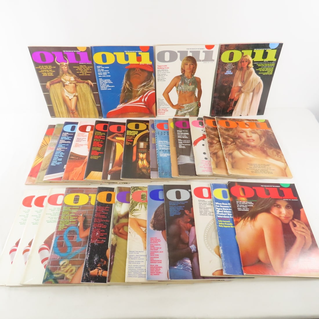30 Vintage OUI Men's Magazines, 1970's (1 of 5)