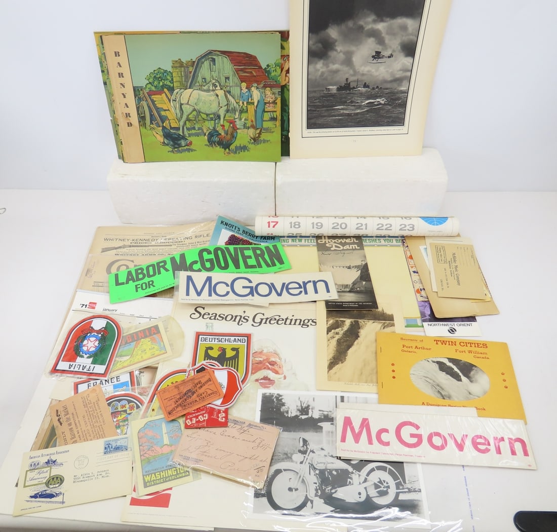 Assorted Ephemera, Airline Poster & more (1 of 20)