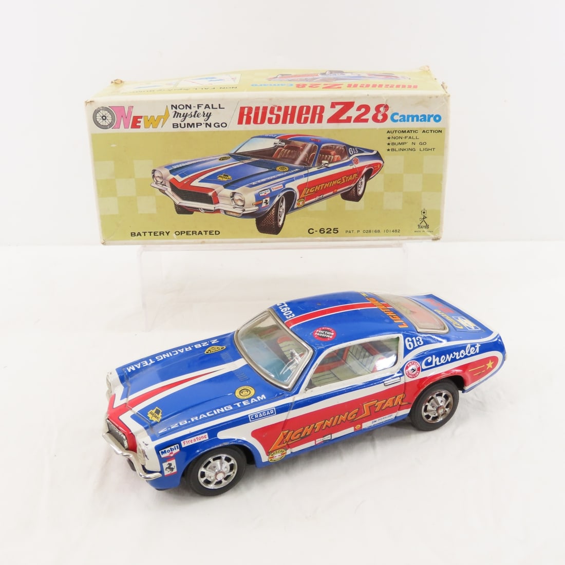 Tayo Rusher Z28 Camaro Tin car with box (1 of 13)