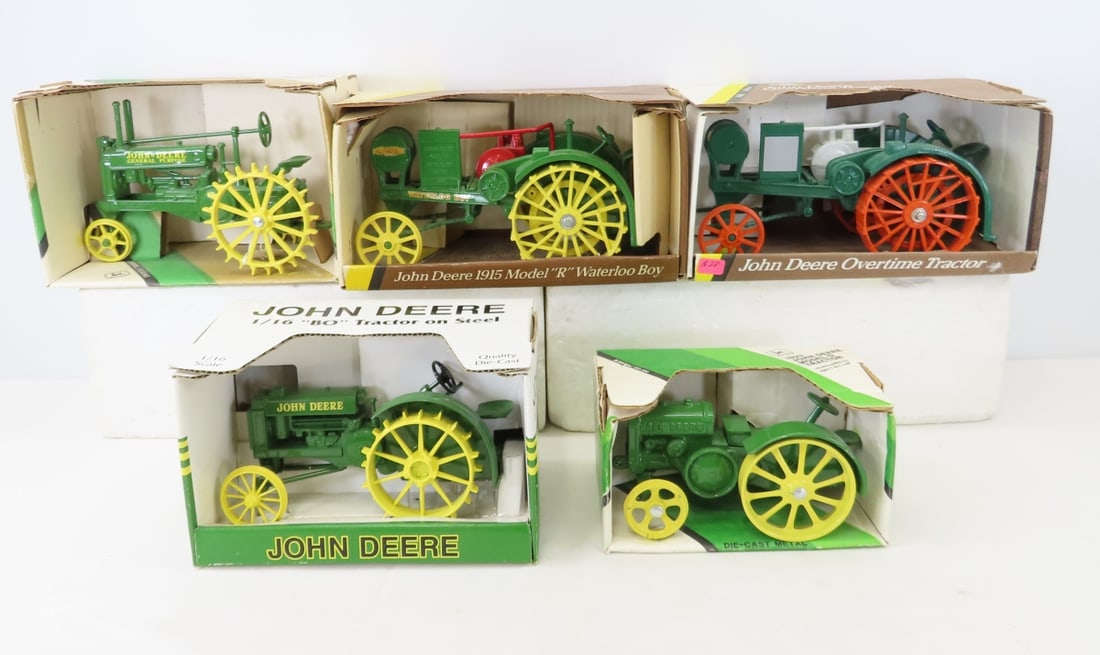 4 Ertl John Deere Tractors, Model A, BO, R & more (1 of 20)