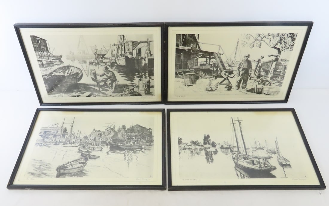 4 Lionel Barrymore Framed Etchings (1 of 20)