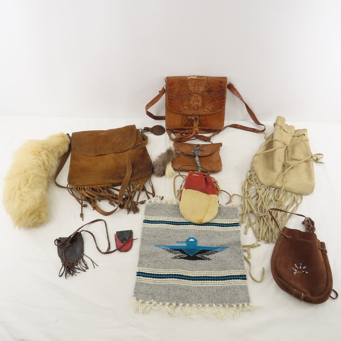 Native Style Leather Pouches, Fox Tail & More (1 of 13)