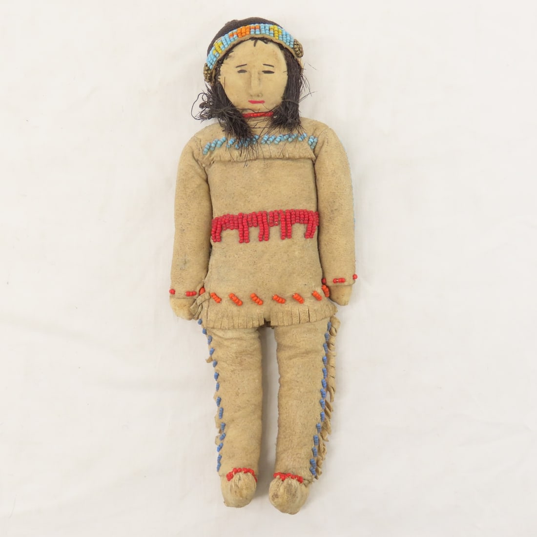 Vintage Sioux Leather, Bead & Horsehair Doll (1 of 6)