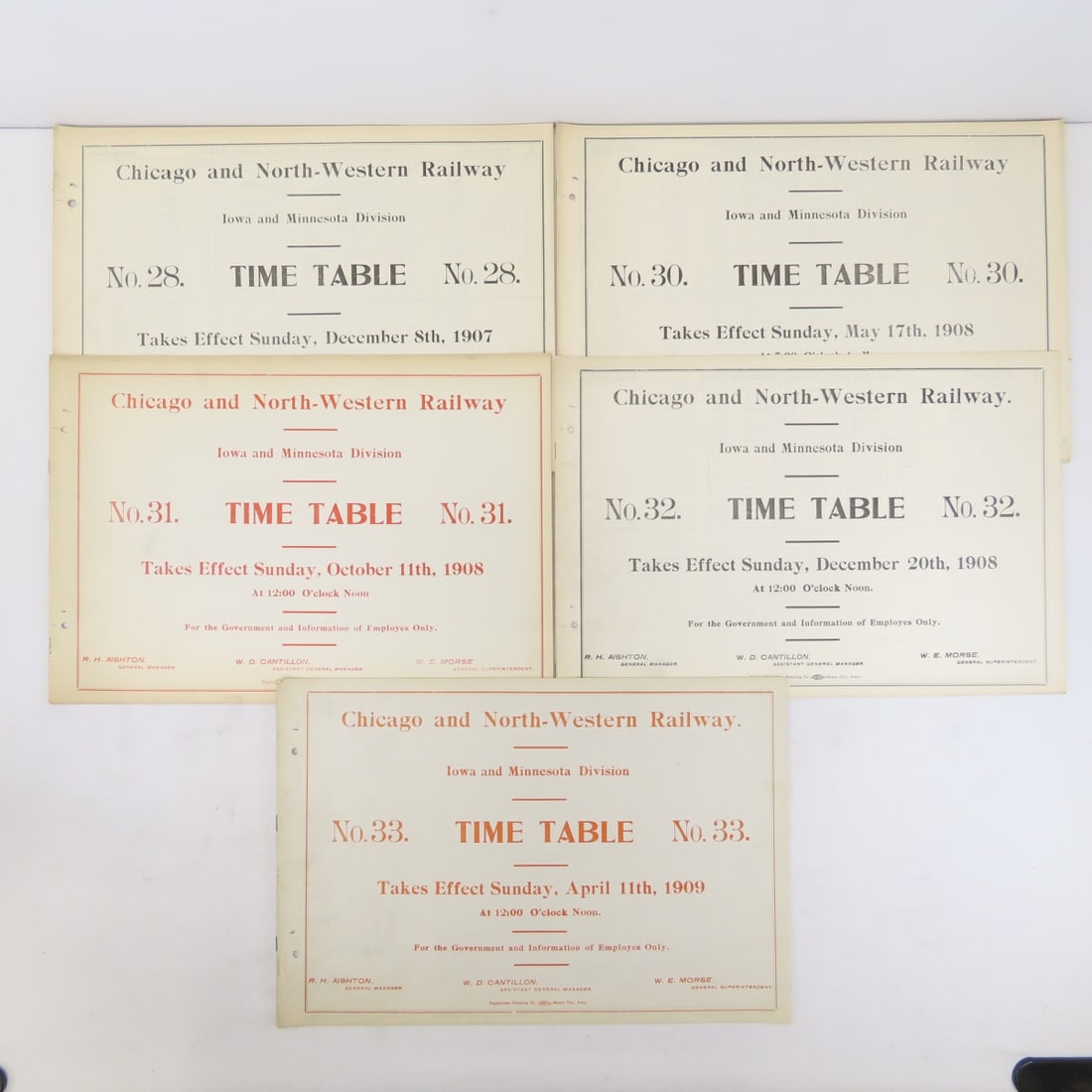 5 C&NW Horse Blanket Time Tables IA & MN Div (1 of 15)