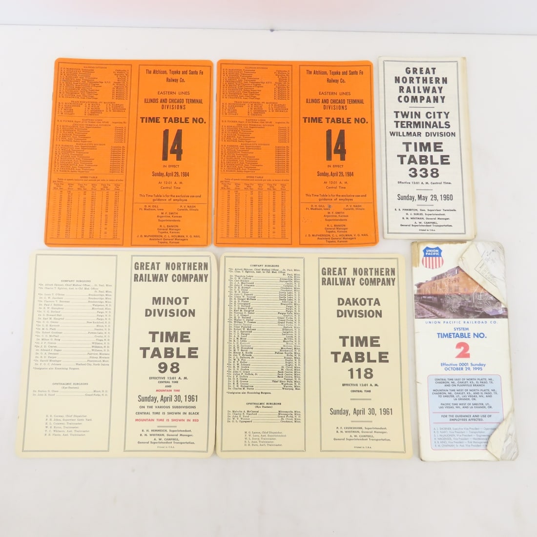 UP, AT&SF & GN Employee Time Tables (1 of 17)