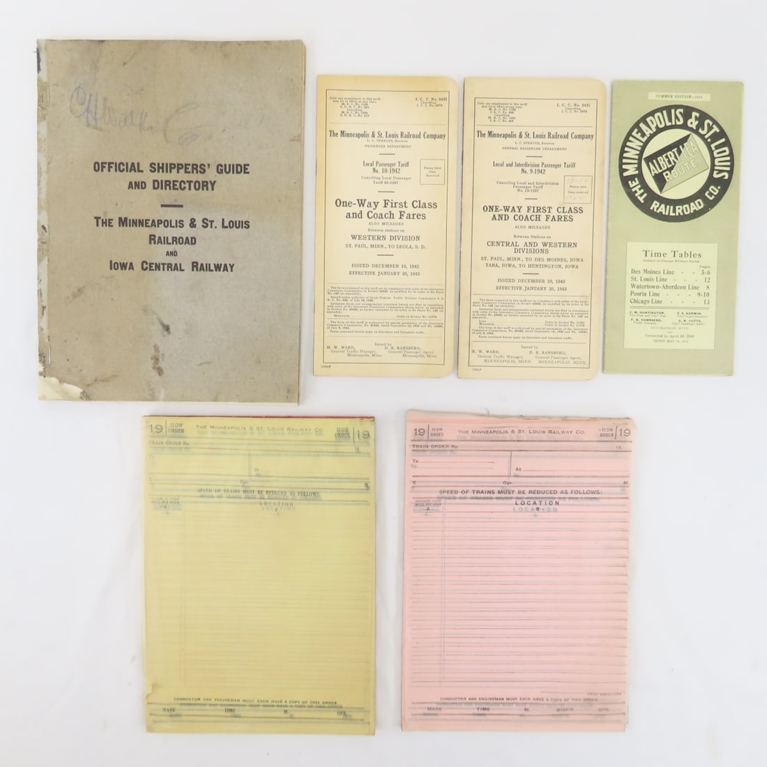 1916 M&STL Time Table, Books & Ephemera (1 of 16)