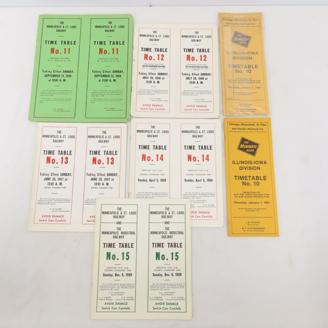 M&STL and Milwaukee Rd Employee Time Tables (1 of 19)