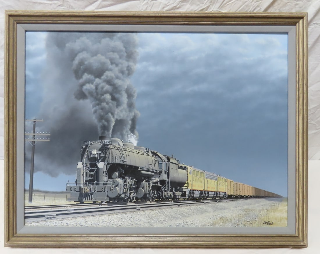 UP X3524 near Sherman Hill Painting by Ron Hatch (1 of 6)