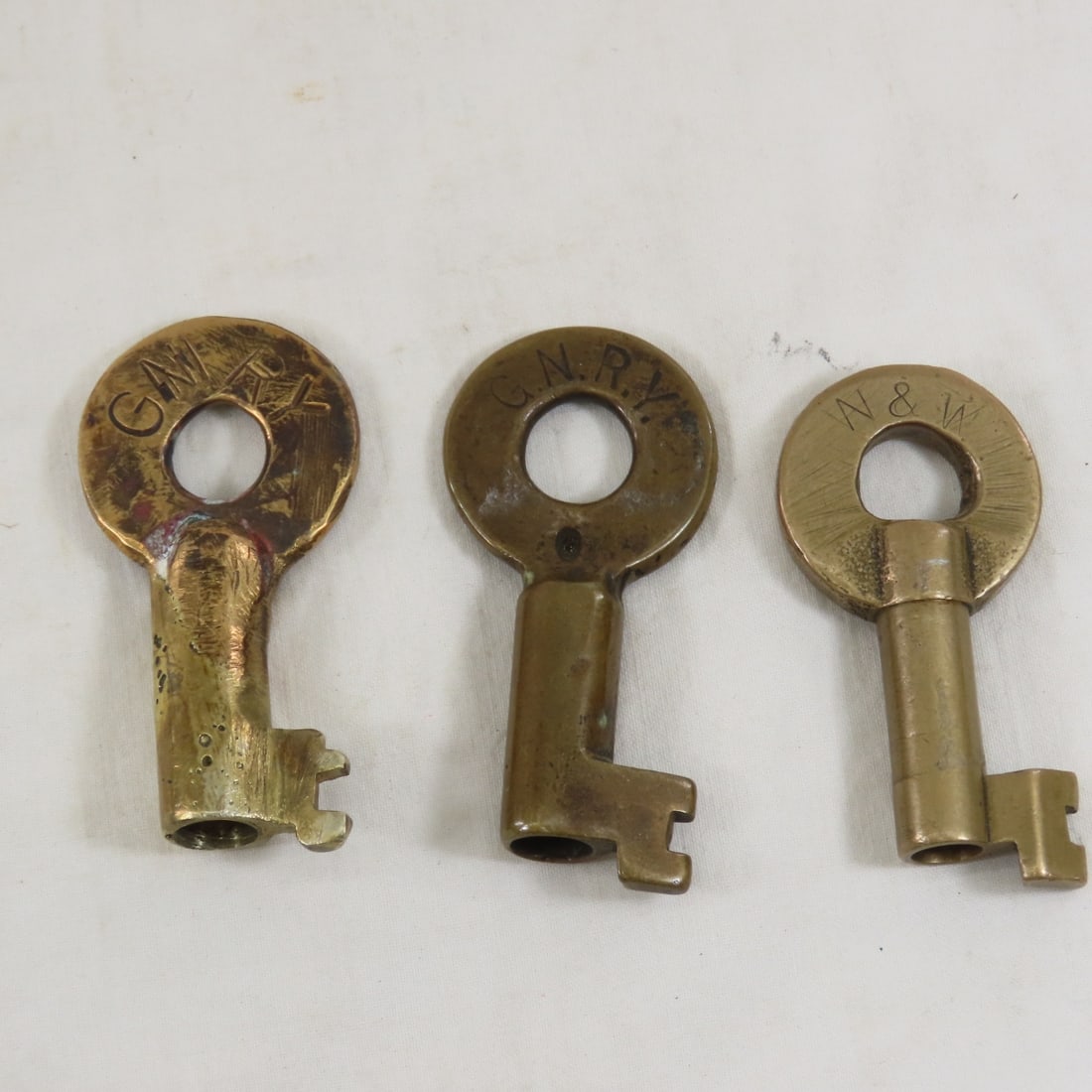 2 GNRY & 1 N&W Brass Keys (1 of 7)