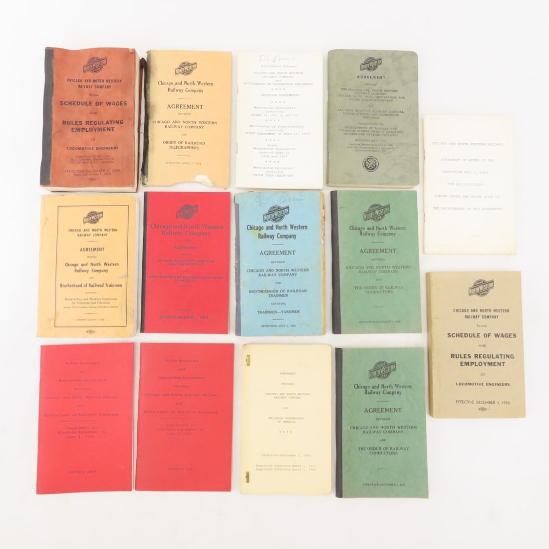 Chicago North Western Railroad Conductors booklets: Chicago North Western Railroad Conductors booklets - Live Auctioneers only shows 20 photos- all photos are viewableon Proxibid. https://www.proxibid.com/A-New-Day-Auctions-LLC/10-4-6th-Annual-Railroad