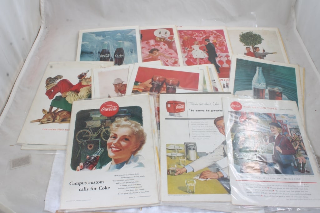23 1950's & 60's Coca Cola Print Ads 7" x 10" Each (1 of 13)