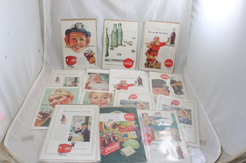 23 1950's Coca Cola Print  Ads 7" x 10" Each (1 of 14)