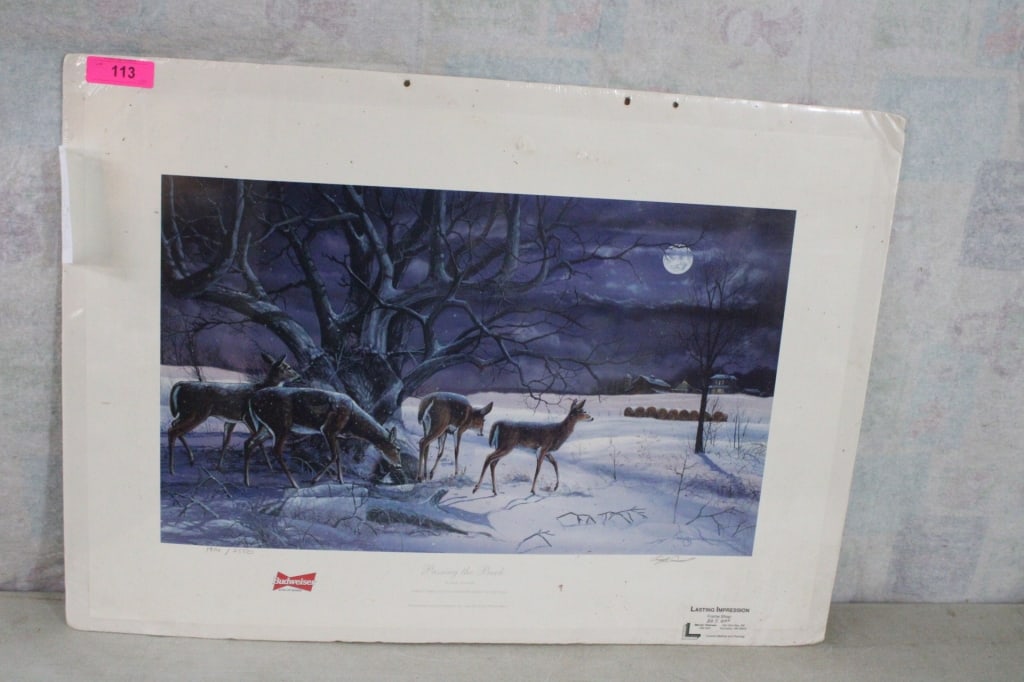 Budweiser Signed & Numbered Print Passing The Buck (1 of 7)