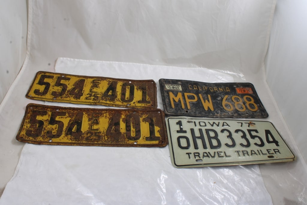 California & Iowa License Plates (1 of 13)