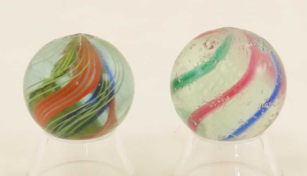 2 Vintage Swirl Marbles (1 of 13)
