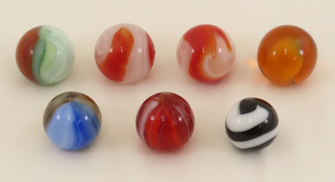 7 Vintage Shooter Marbles (1 of 19)
