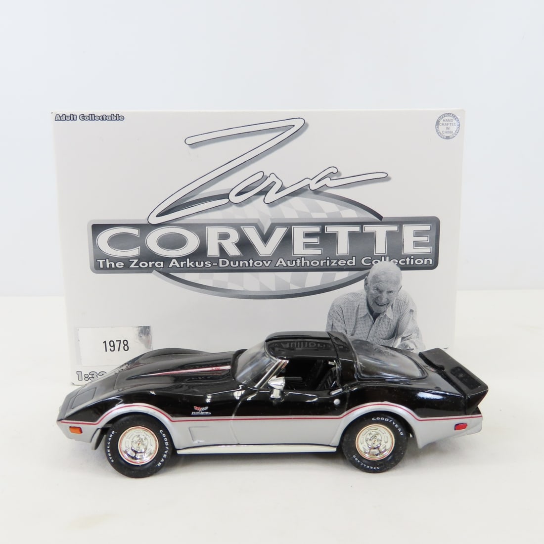 Zora Arkus-Duntov Die Cast 1978 Corvette, Limited: Zora Arkus-Duntov Die Cast 1978 Corvette, Limited - 1/32 Scale in Box Photos are part of the description. Live Auctioneers only shows 20 photos per lot, Proxibid and Bid.ANewDayAuctions.com show all i