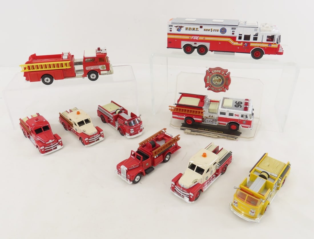 Corgi & Code 3 Diecast Fire Engines: Corgi & Code 3 Diecast Fire Engines - Photos are part of the description. Live Auctioneers only shows 20 photos per lot, Proxibid and Bid.ANewDayAuctions.com show all if there are more than 20. Ask qu