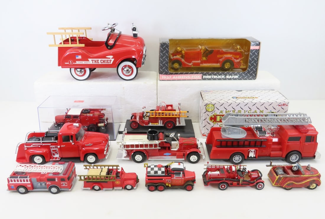 12 Die Cast Fire Trucks, Ertl & more (1 of 20)