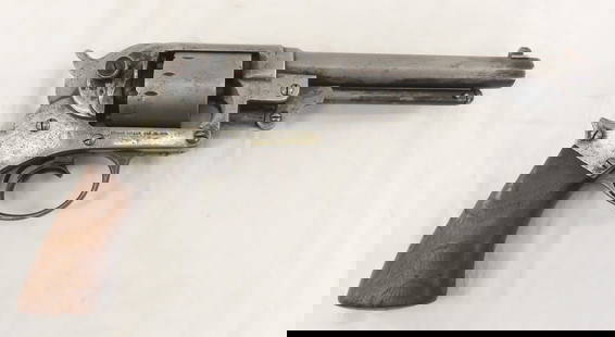 Starr Arms 1858 DA .44 Percussion Army Revolver: Starr Arms 1858 DA .44 Percussion Army Revolver - Antique SN #4979 under hammer, 4979 M near trigger guard, cylinder marked 5022, left side marked "Starr Arms Co New York", right side marked