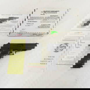 Hi-Point Model JCP 40S&W Pistol with Box: Hi-Point Model JCP 40S&W Pistol with Box - SN# X7141352, 4.5" barrel, 3 point sights, Poly frame with rail, 1 10 round magazine, comes with ghost ring sight and in original box. FFL transfer