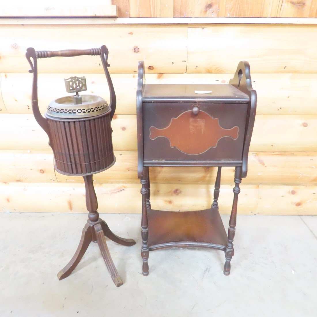 Antique Smoking Stand & Standup ashtray (1 of 12)