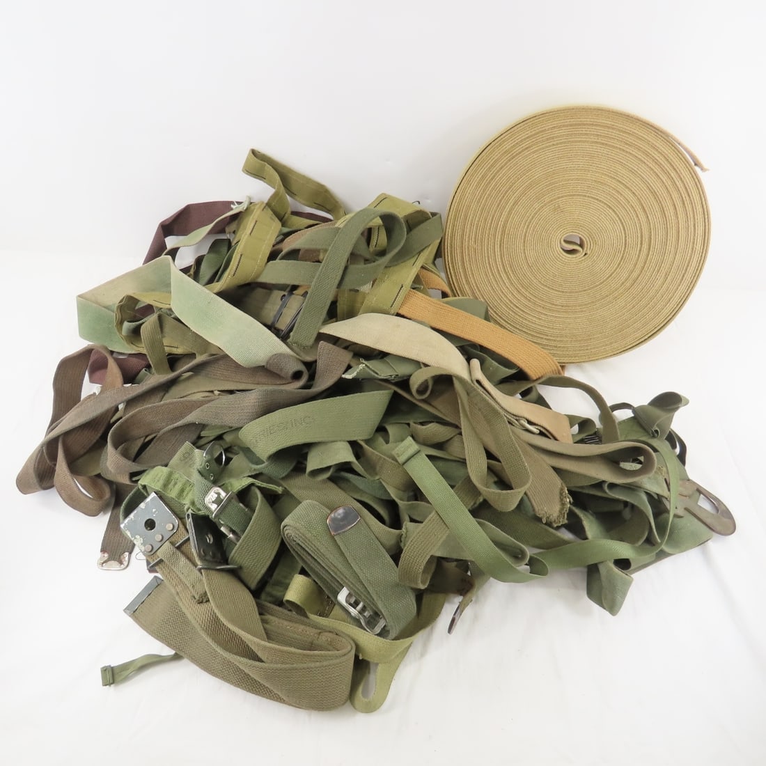 Large collection of US military belts and straps (1 of 10)