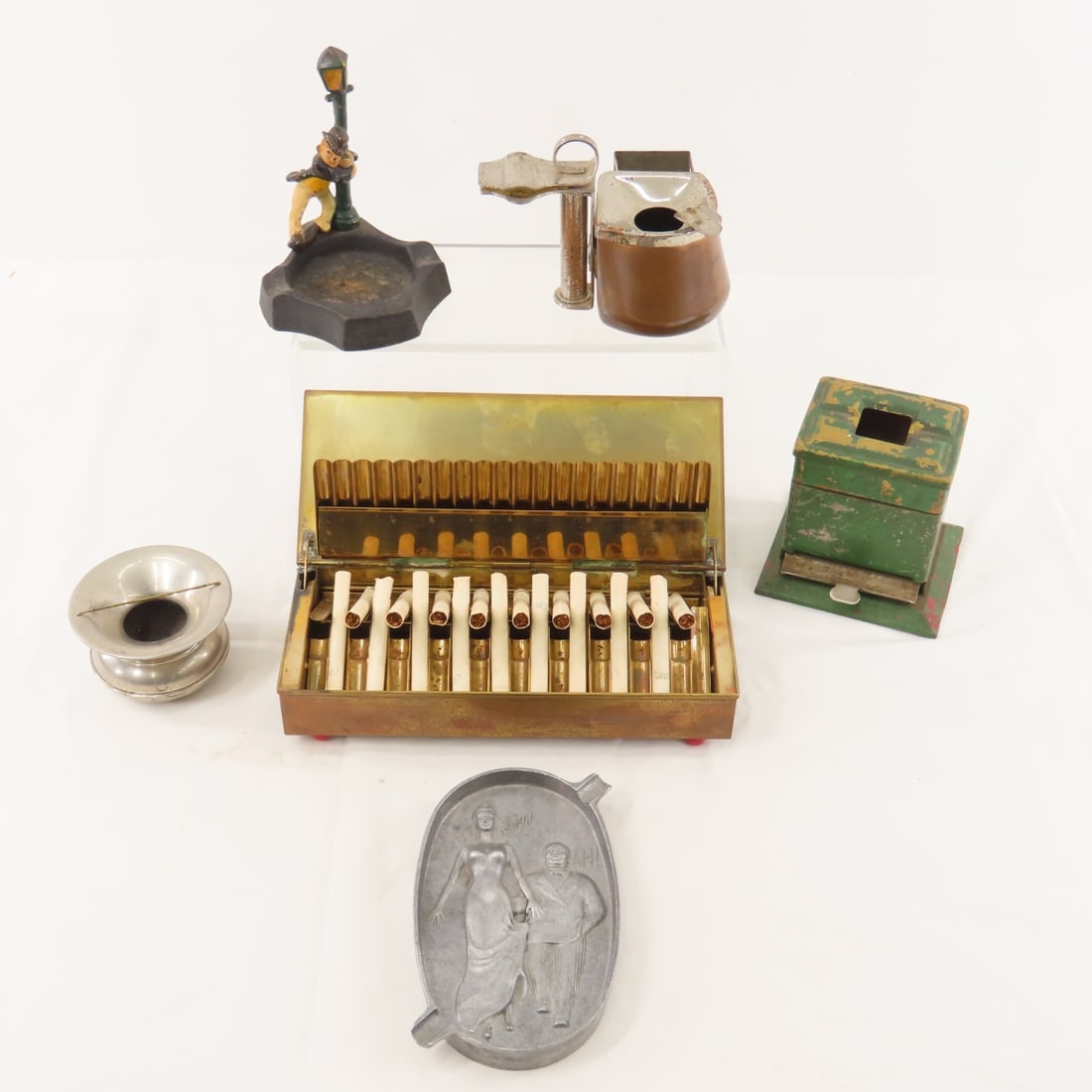 Vintage metal cigarette dispensers and ashtrays (1 of 20)