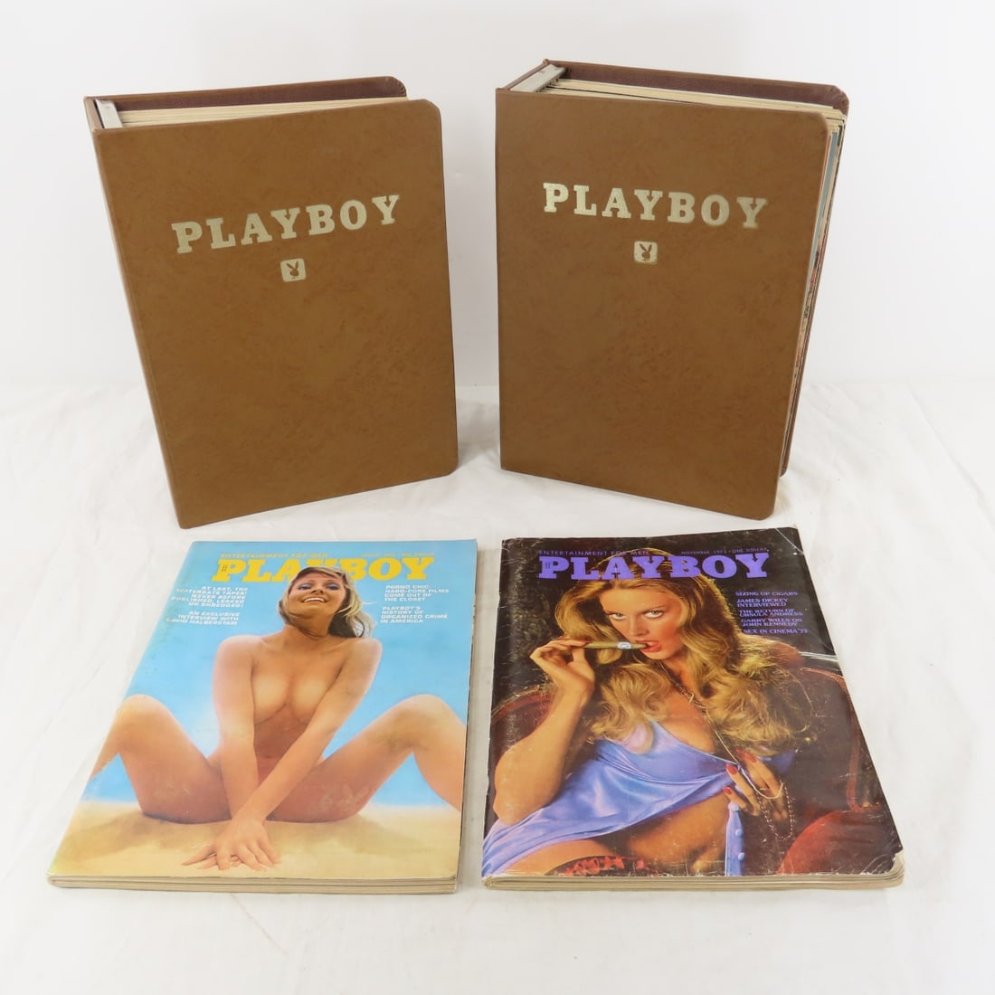 12 Playboy Magazines, 1973 In Hardcover Binders (1 of 17)
