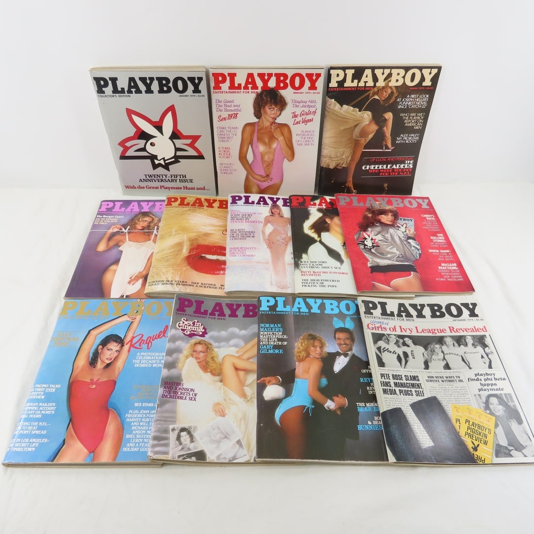 12 Playboy Magazines, 1979 Raquel Welch & more (1 of 14)