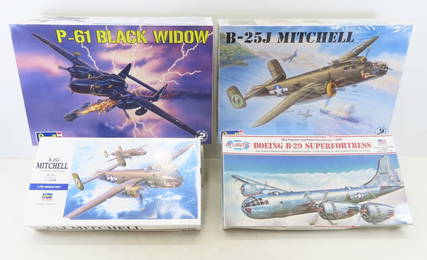 4 Revell, Hasegawa & Atlantis Air Craft Model Kits