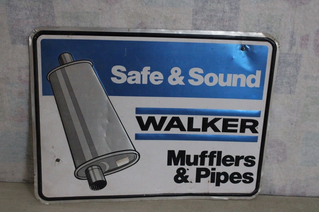 Walker Muffler & Pipes Metal Advertising Sign (1 of 7)