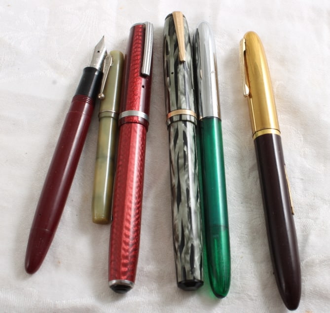 6 Fountain Pens 2 with 14K Gold Plated Nibs (1 of 15)