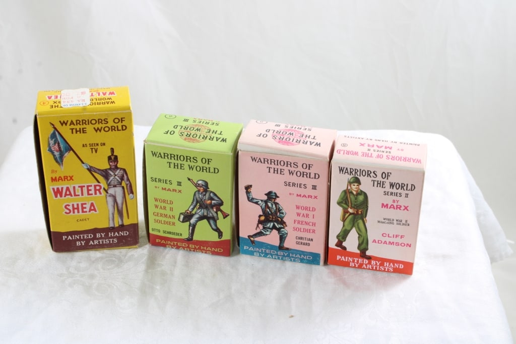 4 Marx Warriors of the World in Original Boxes (1 of 9)