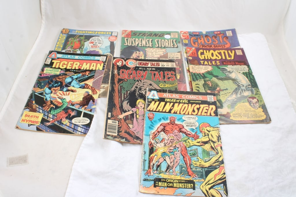 7 Comic Books Charlton, Atlas, DC (1 of 8)