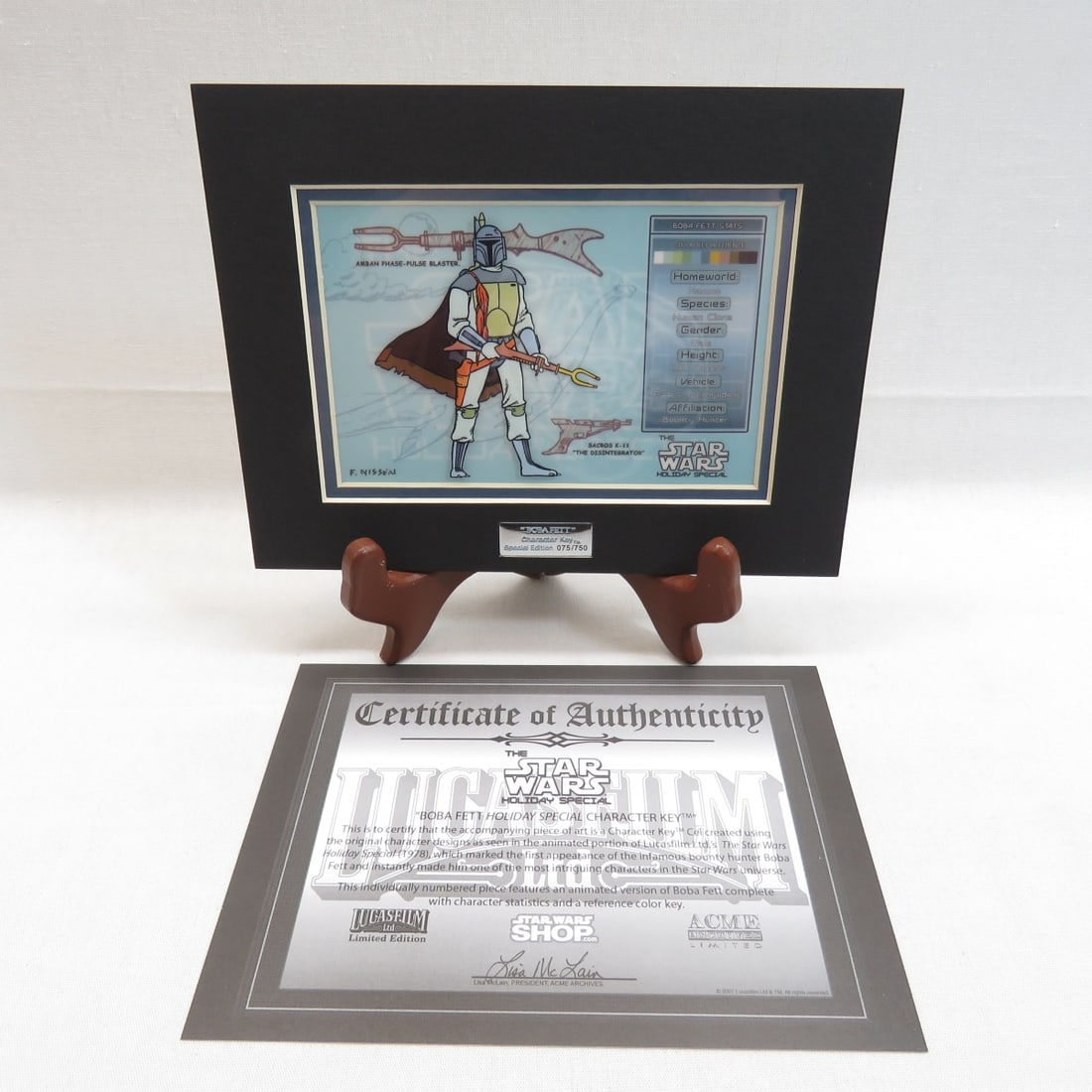 ACME Star Wars Boba Fett Character Key Cel Art (1 of 6)