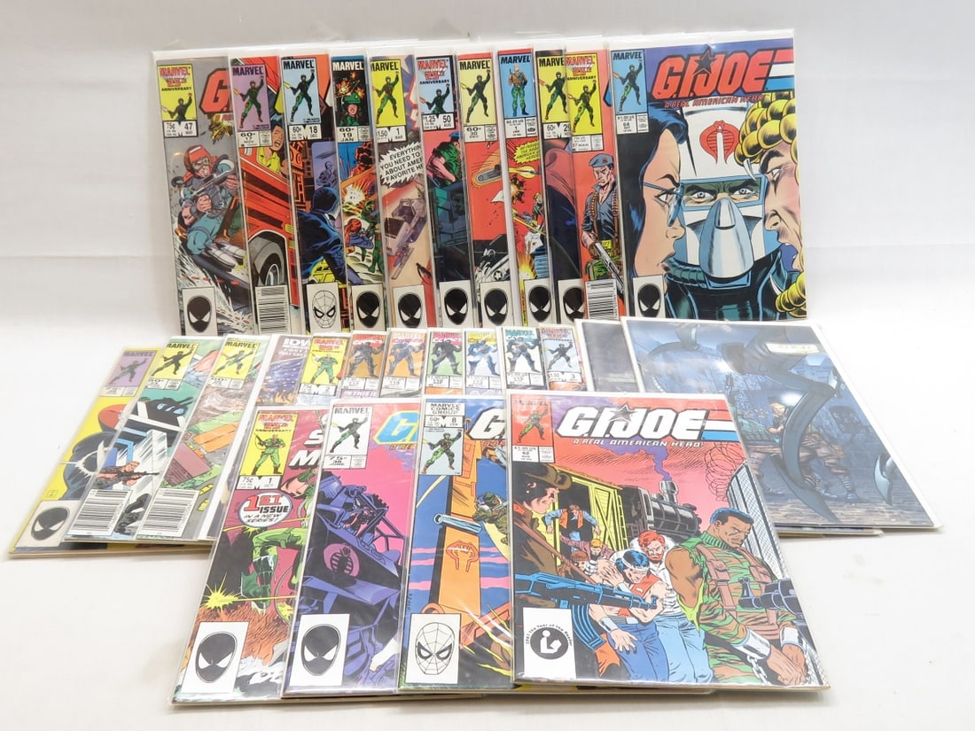 G.I. Joe Military Comic Books: G.I. Joe Military Comic Books - Bagged and boarded. Please ask questions and read terms & conditions before bidding. Photos are part of description- Live Auctioneers only shows 20 photos per lot, if t