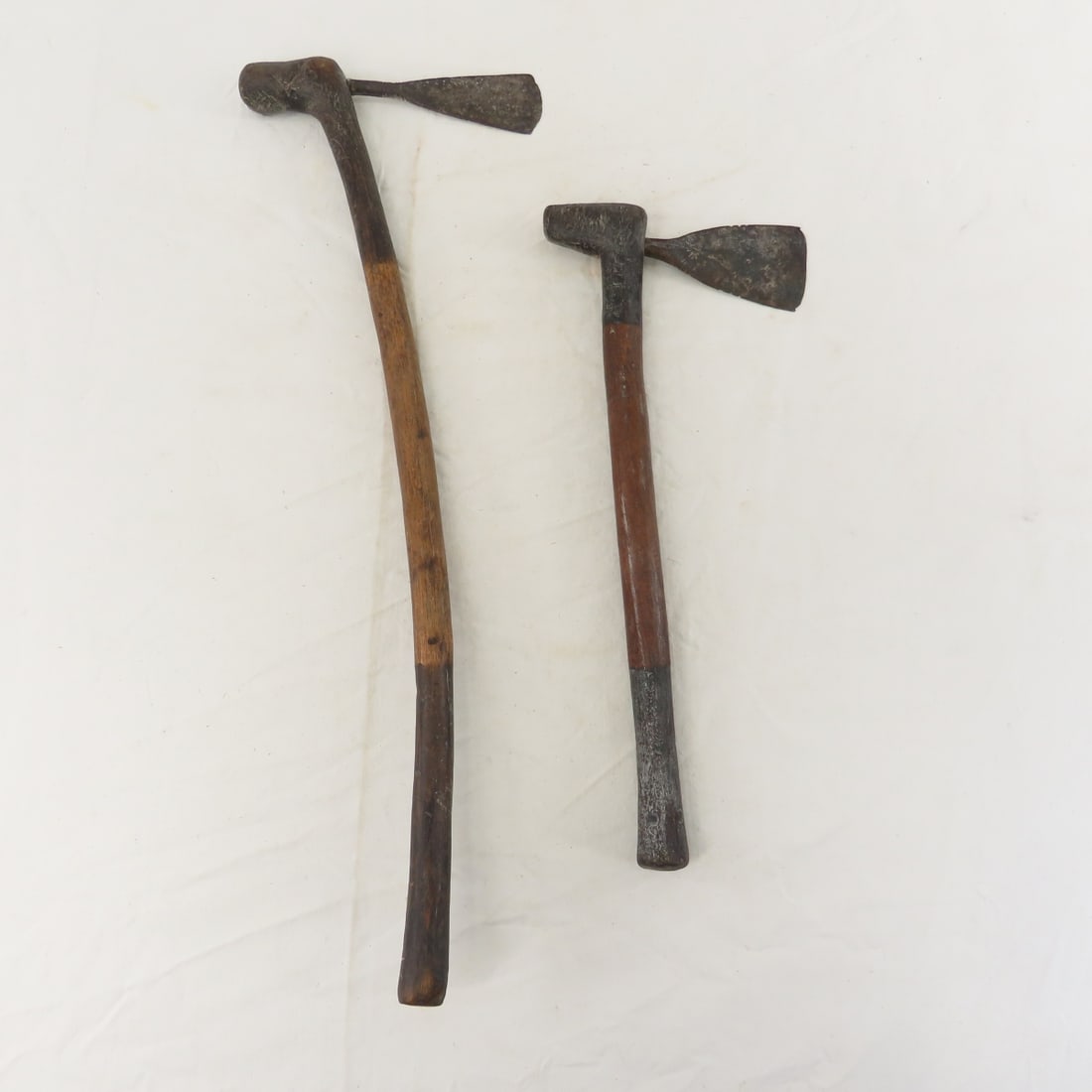 2 Zambian Carved Wood Handle Ceremonial Axes (1 of 15)