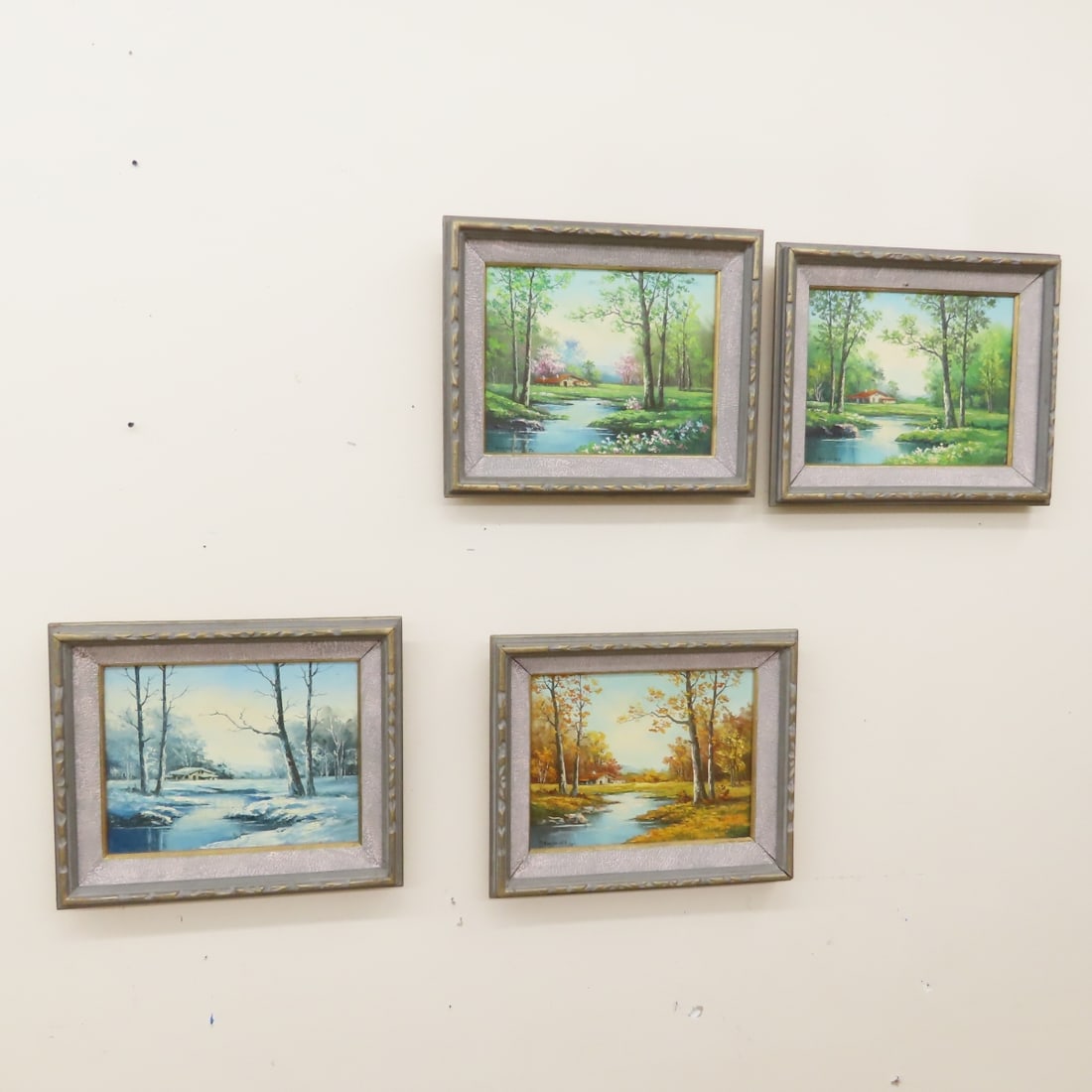 4 Framed Suh Jin Hee Original Oil Paintings 1972 (1 of 20)